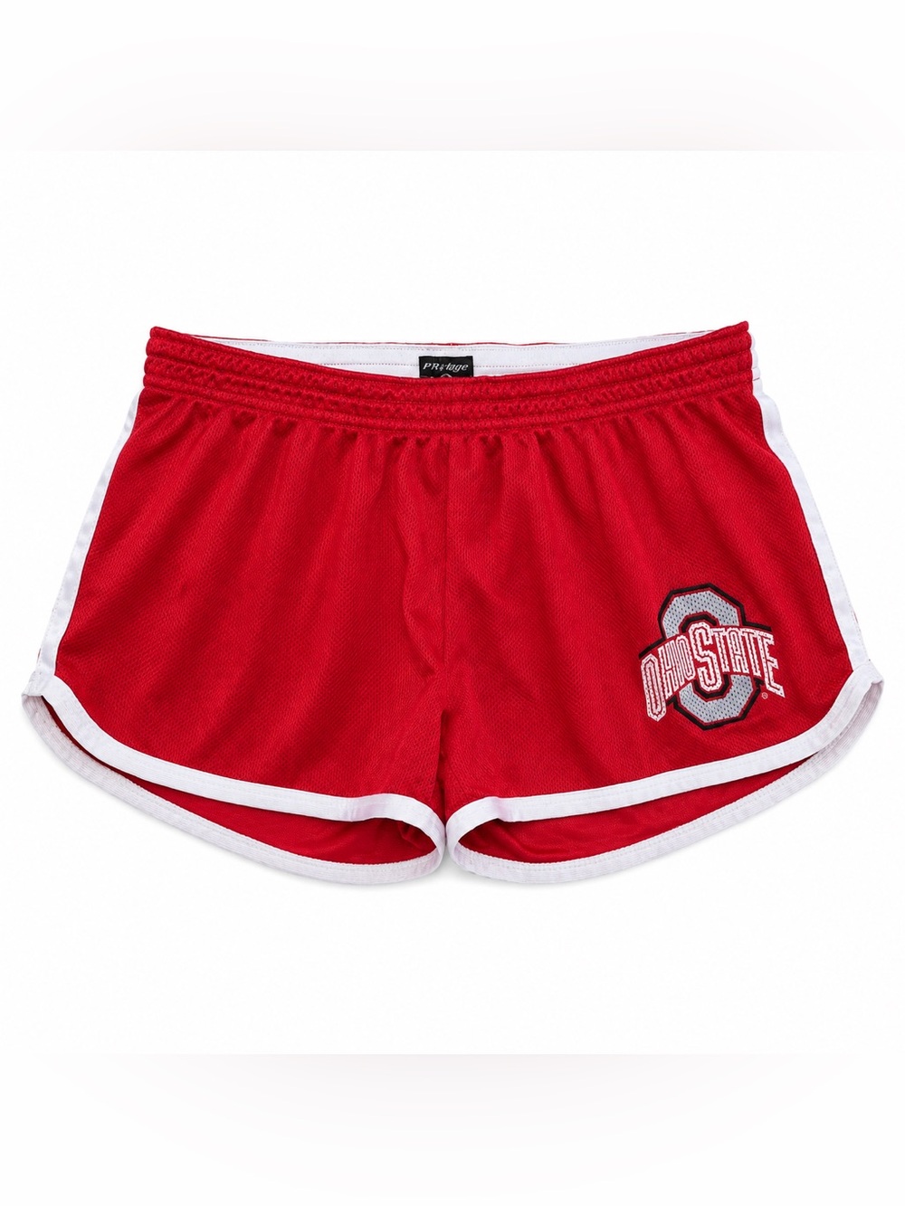 Ohio State Buckeyes OSU Women’s S Fitness Mesh Running Shorts Athletic Red White
